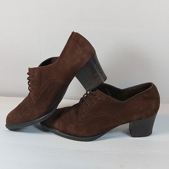 AEROSOLES Brown Suede Heely UN Ankle Boots – Size 7B - Picture 3 of 7